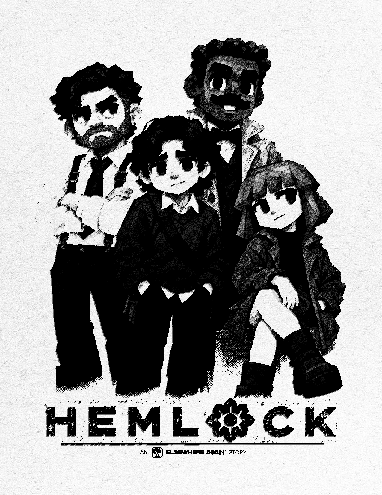 Hemlock poster: the four main characters above the Hemlock logo